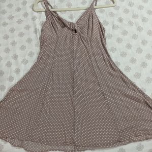 American Eagle Dusty Rose Polka Dot Dress